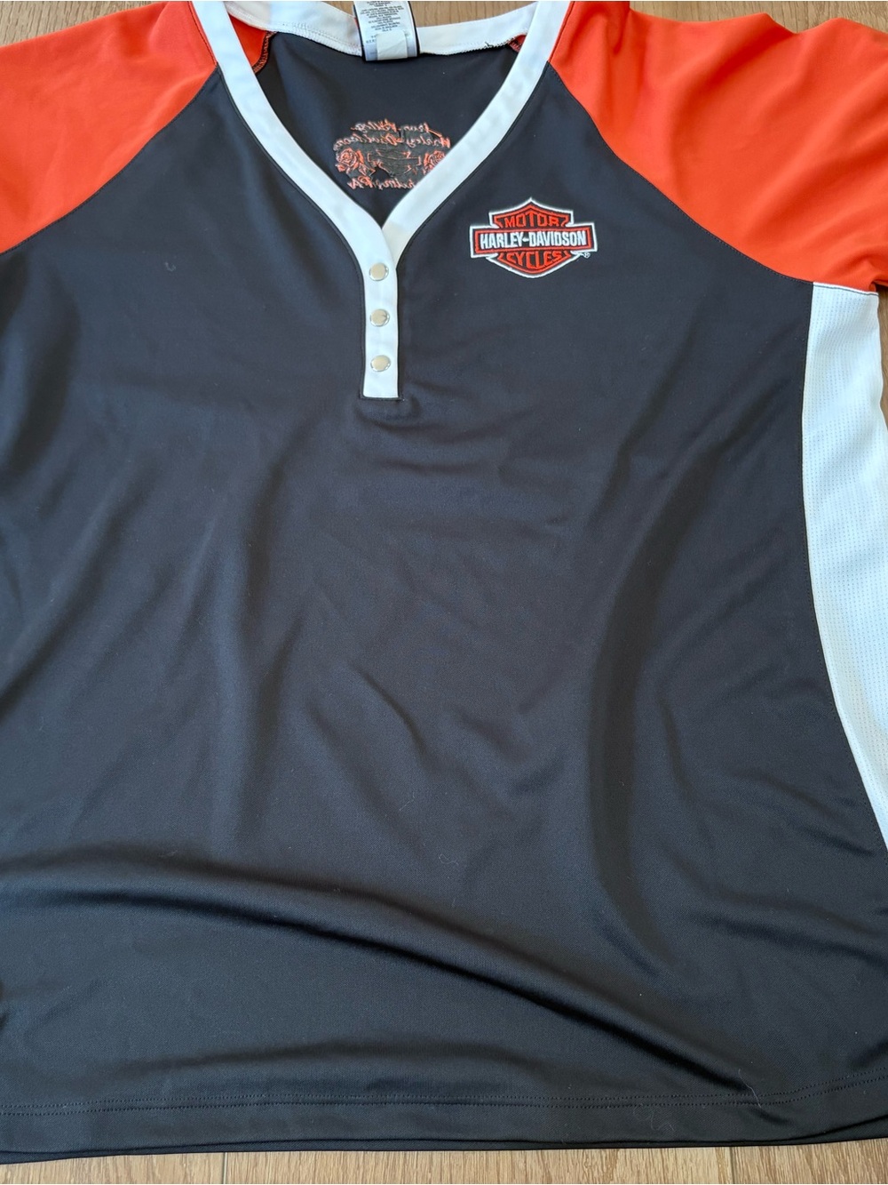 WOMEN'S HARLEY-DAVIDSON 3 Snap Jersey Shirt Iron Valley Manheim PA XL